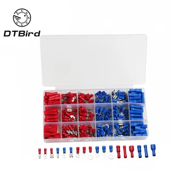 

450Pcs Cold-Press Insulated Terminals Spade Crimp Terminal Butt Combination Boxed Assortment Kit Cold PressingTerminals