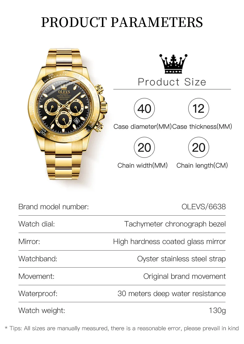 OLEVS 6638 Men’s Automatic Mechanical Watch description image 10