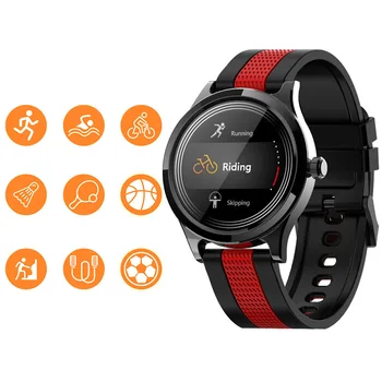 

Women Watch with Black Band E6 Waterproof IP68 Swimming Bluetooth Vibration Calorie Bracelets for Women Fitness Bracelet IOS