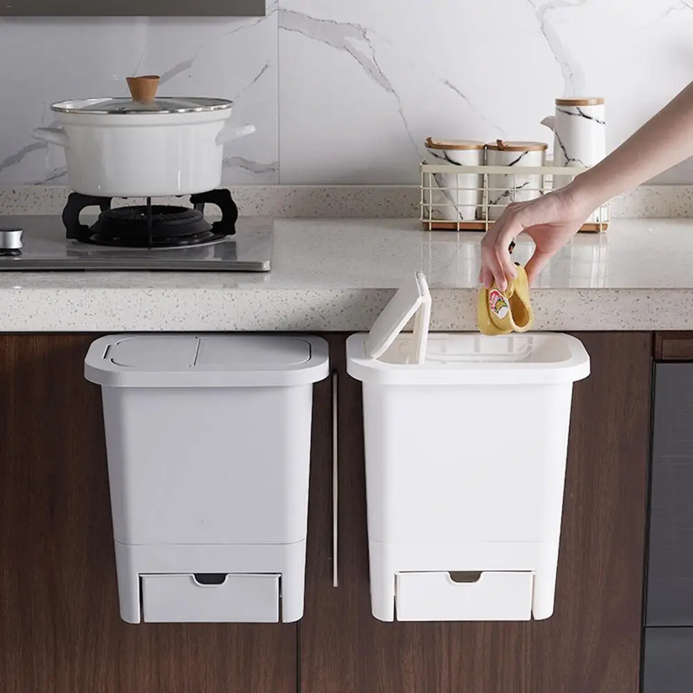 Kitchen Trash Waste Bin Kitchen Cabinet Door Hanging Trash Door Hanging Hangable Kitchen Trash Bathroom Rubbish Container