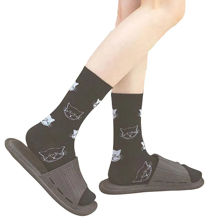 Креативные высококачественные модные носки Harajuku Kawaii Happy, женские молочный продукт, рисунок клубники, принт с животными, забавные носки, милые носки