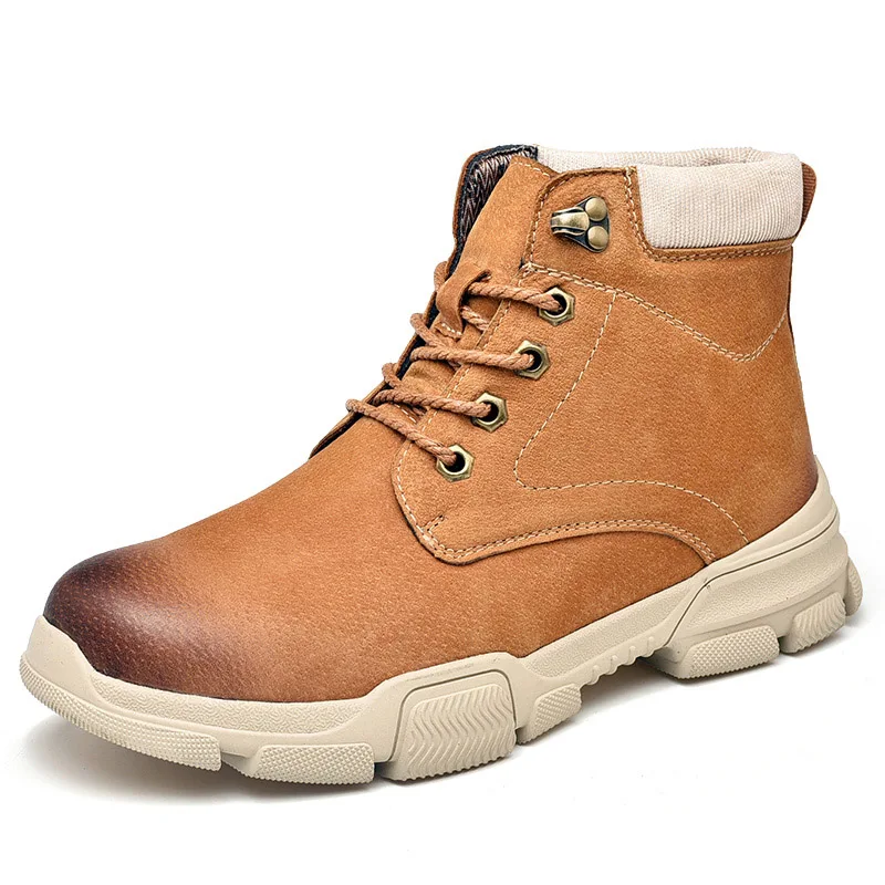 

Youki Mens Boots High Top 2019 Spring Autumn Casual Shoe Male Leather Footwear Fashion Designer Motorcycle Boot Big Size
