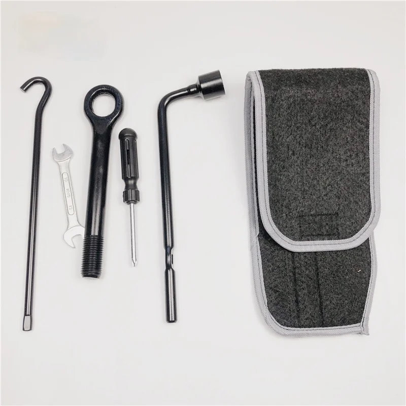 Car Metal Towing Bars Trailer Hook On board Jack Tool Tire Wrench