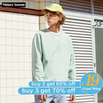 

Metersbonwe 2020 New Spring Sweatshirt Men Loose Printing Sweatshirt Fashion Men's Skateboard Sweatshirt 631470