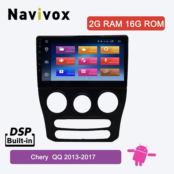 Navivox 10 дюймов Android 8,1 для Chery QQ 2013- rom 16 ГБ Автомобильный gps плеер радио Поддержка TPMS SWC - Цвет: 2G RAM 16GROM