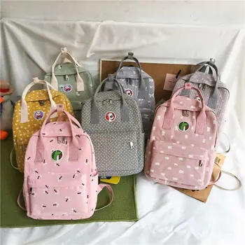 

School Backpack for Women Teenage Girls 2020 Summer New Female Causal Canvas Cartoon Cute Shoulder Bags for Students Backpacks