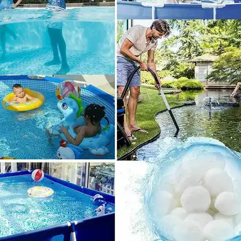 

200/500/700g Eco-Friendly Swimming Pool Cleaning Sewage Treatment Filter Ball Water Purification Fiber Cotton Balls