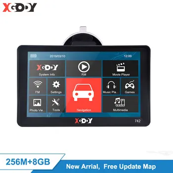 

Xgody 7'' Gps Navigation Truck Car Gps Bluetooth Rearview Camera No Android Auto Navigator Sat Nav Touch Screen Free Update Map