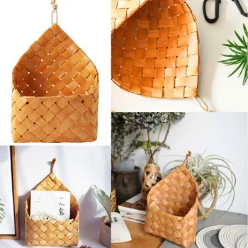 

Wall Fence Hanging Planter Plant Flower Pot Handmade Woven Basket Home Garden Hanging Basket Basket Rattan Hanging Flower Pot