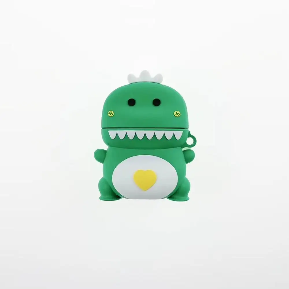

Dinosaur Earphone Case for Airpods 12 Case Cute Flower Cover for Couple Silicone Protective Earbuds Accessories Box