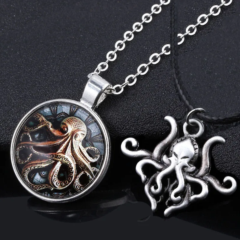 SG через вызов Cthulhu Mythos Necklace H.P. Lovecraft Осьминог отворот булавка мужской брелок