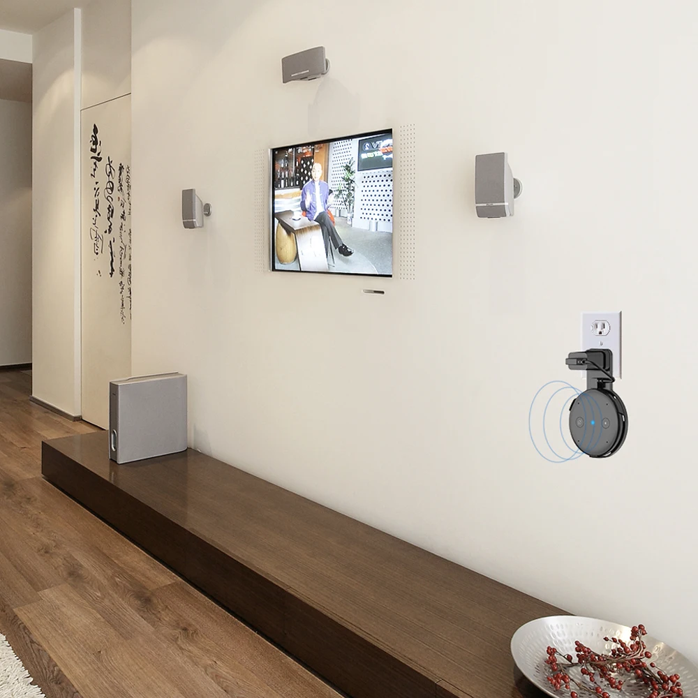 Выход настенное крепление, вешалка держатель для Amazon Echo Вход кронштейн гнезда Экономия пространства аксессуары в Спальня Ванная комната Кухня жизни