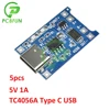 5 шт., миниатюрный литиевый аккумулятор TP4056 TC4056A с разъемом Micro USB TYPE-C, 5 В, 1 А, 18650, литиевая батарея для быстрой зарядки, зарядный модуль, плата с защитой ► Фото 3/6