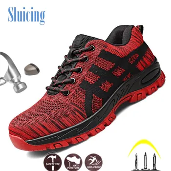 

Breathable Work Shoes Men Indestructible Steel Toe Boots Safety Shoes Men Sneakers Steel Toe Chaussure Securite Travail Homme