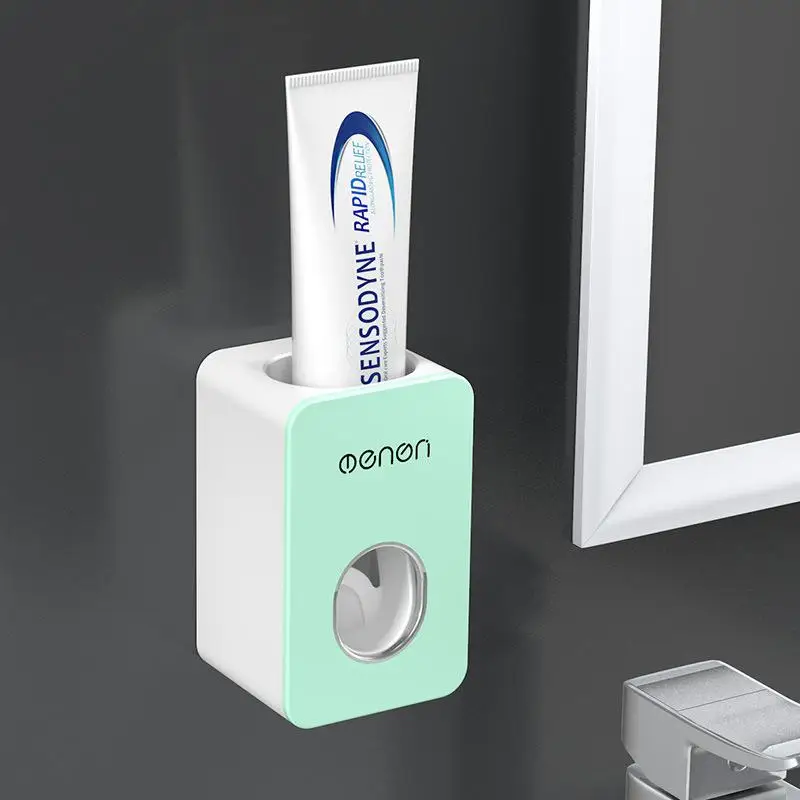 Автоматический диспенсер для зубной пасты для ванной набор аксессуаров для зубной пасты соковыжималки настенная подставка для зубных щеток Монтажная стойка для ванной комнаты инструменты - Цвет: Green
