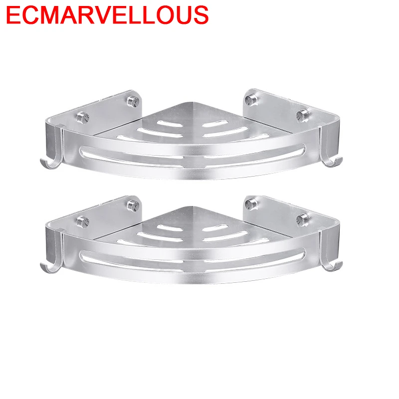 

Corner Storage Porta Shampoo Hairdryer Holder Etagere Hoekplank Wall Shower Shelf Salle De Bain Shelves Bathroom Organizer