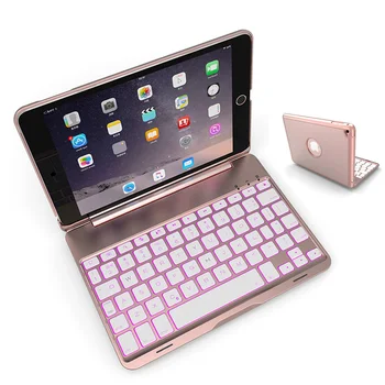 

For iPad Mini 4 Wireless Bluetooth Keyboard Case For iPad Mini 4 Tablet Aluminum Alloy Stand Cover Flip Capa +Stylus