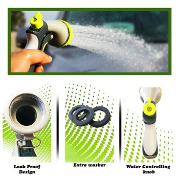 

Garden Hose Nozzle High Pressure Garden Water Gun Hose Nozzle Spray Nozzle 8 Patterns Garden Hose Nozzles Lawn Irrigation Tools