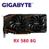 GIGABYTE RX 580 8GB Gaming Graphics Cards GPU RX580 8GB Video Card Computer Game For AMD Video Cards Map HDMI PCI-E Used ► Photo 1/6