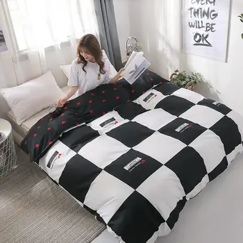 

Classic Stripe Desgin Blue Printed Simple Duvet Cover Quilt Covers Bedding Sets Single Queen Double Size Bed Linens Home Textile
