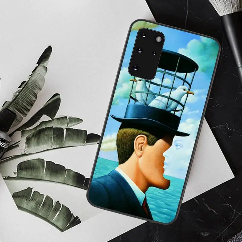 NBDRUICAI Rene Magritte Bling Cute Phone Case for Samsung S20 plus Ultra S6 S7 edge S8 S9 plus S10 5G NBDRUICAI Rene Magritte Bling Cute Phone Case for Samsung S20 plus Ultra S6 S7 edge S8 S9 plus S10 5G