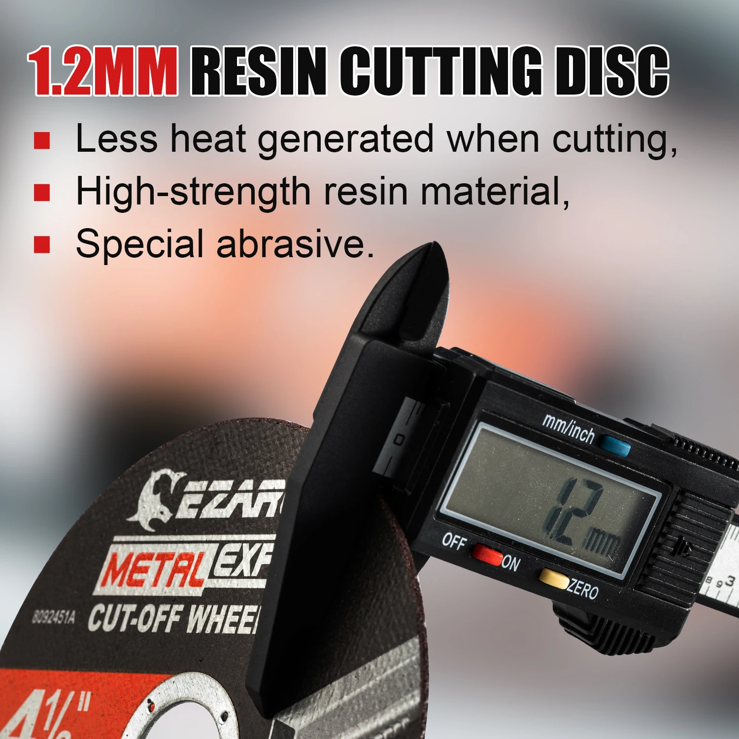 EZARC 25pcs 115mm / 4.5In Grinding Wheel Angle Grinder Accessories Cutting Wheel Metal Stainless Steel Cut Discs for Die Grinder