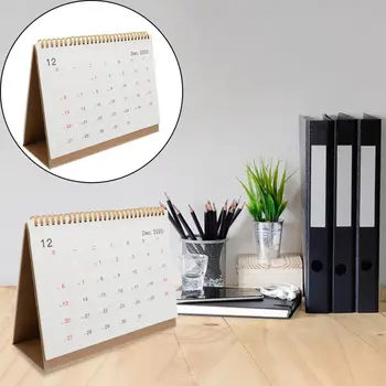 

1pc Simple Desktop Calendar 2021 Calendar Daily Schedule Planner Desk Calendar