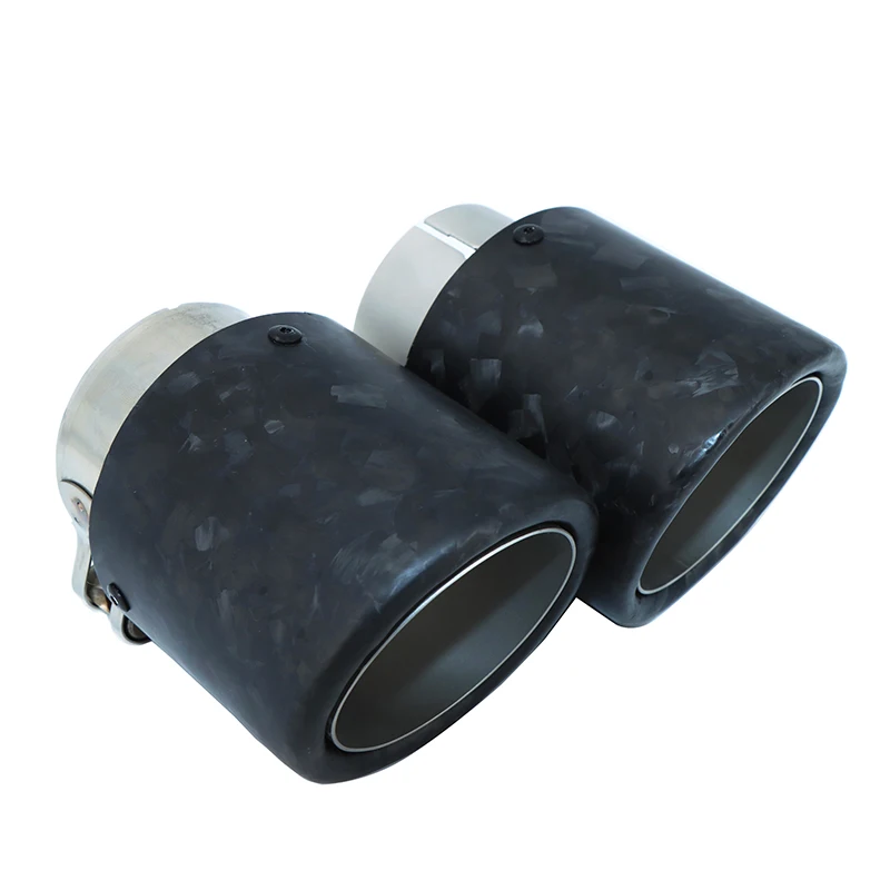 1pcs Exhaust pipe modified carbon fiber forged pattern matte material exhaust tail throat 120mm length DZ019