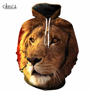 

Animal King of the Lions Pocket Pullover Hoody Men Women Hip Hop 3D Print Sweatshirt Character Hoodie B118
