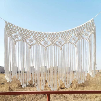 

Woven Wall Hanging Tapestry Bohemian Chic Hand-Woven Dream Catcher Home Art Decor 100X55cm