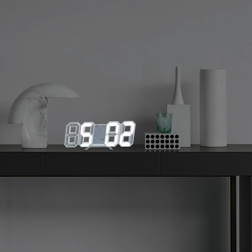 Настольные часы с зарядкой от usb, зеркальный будильник, светодиодный цифровой дисплей, будильник, Электронный температурный календарь, студенческие настольные часы