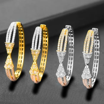 

LARRAURI Brand Luxury Full AAA Mirco Cubic Zircon Earring for Women Bridal Wedding Jewelry Trendy Luxury Big Hoop Earrings