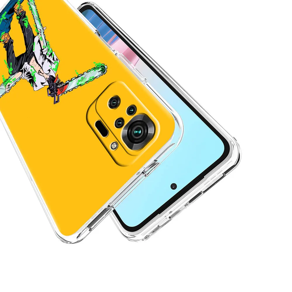 Chainsaw Man Anime Soft Clear Case For Xiaomi Redmi Note 10 9 Pro 9S 8 10S 7 8T 9C 7A 8A 9T K40 Silicone Phone Cover Fundas