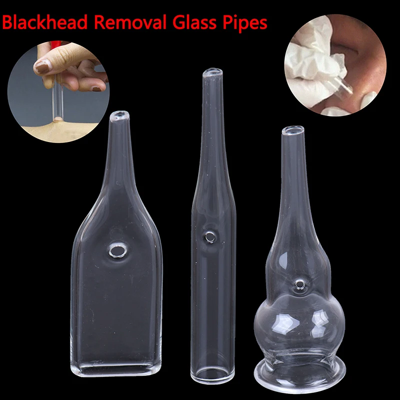 3Style Glass Pipes Blackhead Removal Face Pore Cleanser Beauty Machine Vacuum Facial Care Accessories