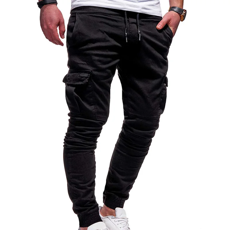 Men Pants Multi-Pockets Joggers Sweatpants Casual Solid Cargo Pants Oversize Streetwear Trousers casual pants,sports pants,tactical pants,casual sports pants