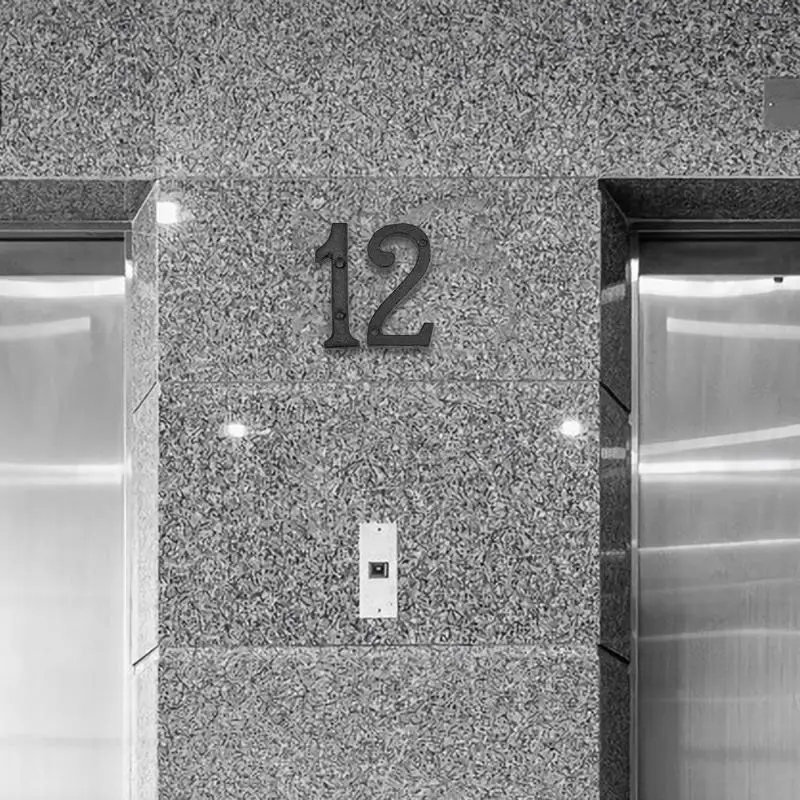 Металлические цифровые цифры чугун знак на дом дверная пластина DIY кафе Настенный декор креативные дверные номера знак
