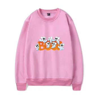 

2020 Pink Halloween Round neck Sweatshirts Men / Women New Kpop Sweatshirts Halloween Fashion Autumn Winter Sweatshirts Loose