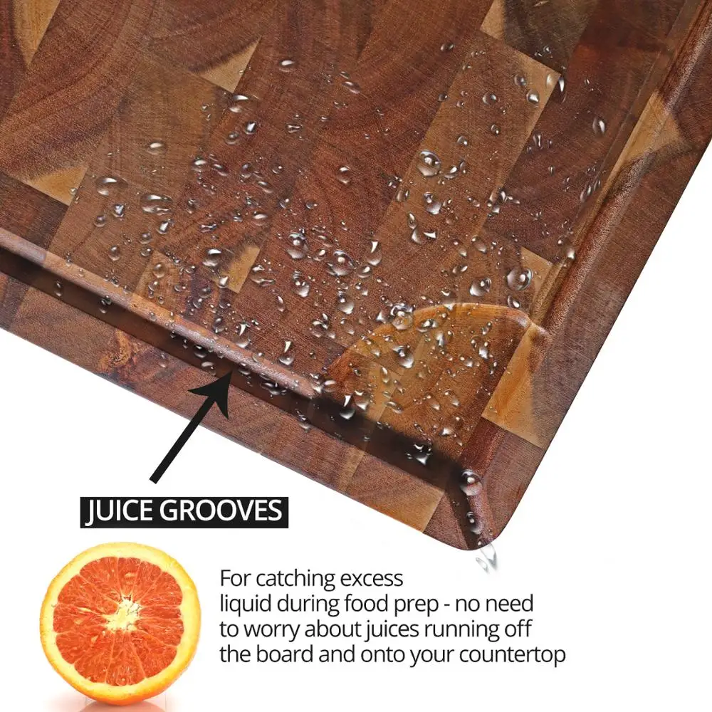  EXTRA LARGE Cutting Board Rectangle End Grain Butcher Block Kitchen Chopping Boards Acacia Wood 18  - 4000250209026