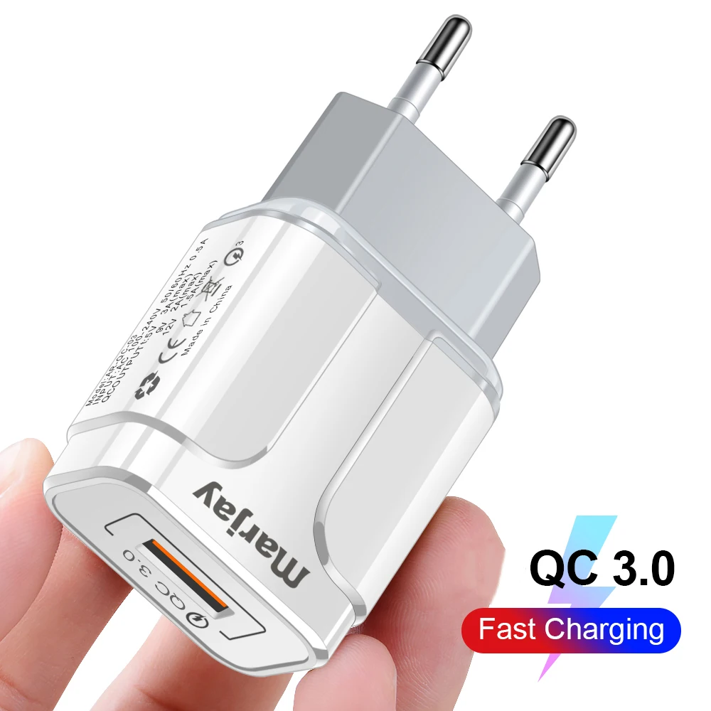 Marjay 18 Вт usb зарядное устройство quick charge 3,0 QC зарядное устройство для телефона для iPhone 7 8 XS Xiaomi huawei P20 Lite samsung s9 S8 A50 быстрое зарядное устройство