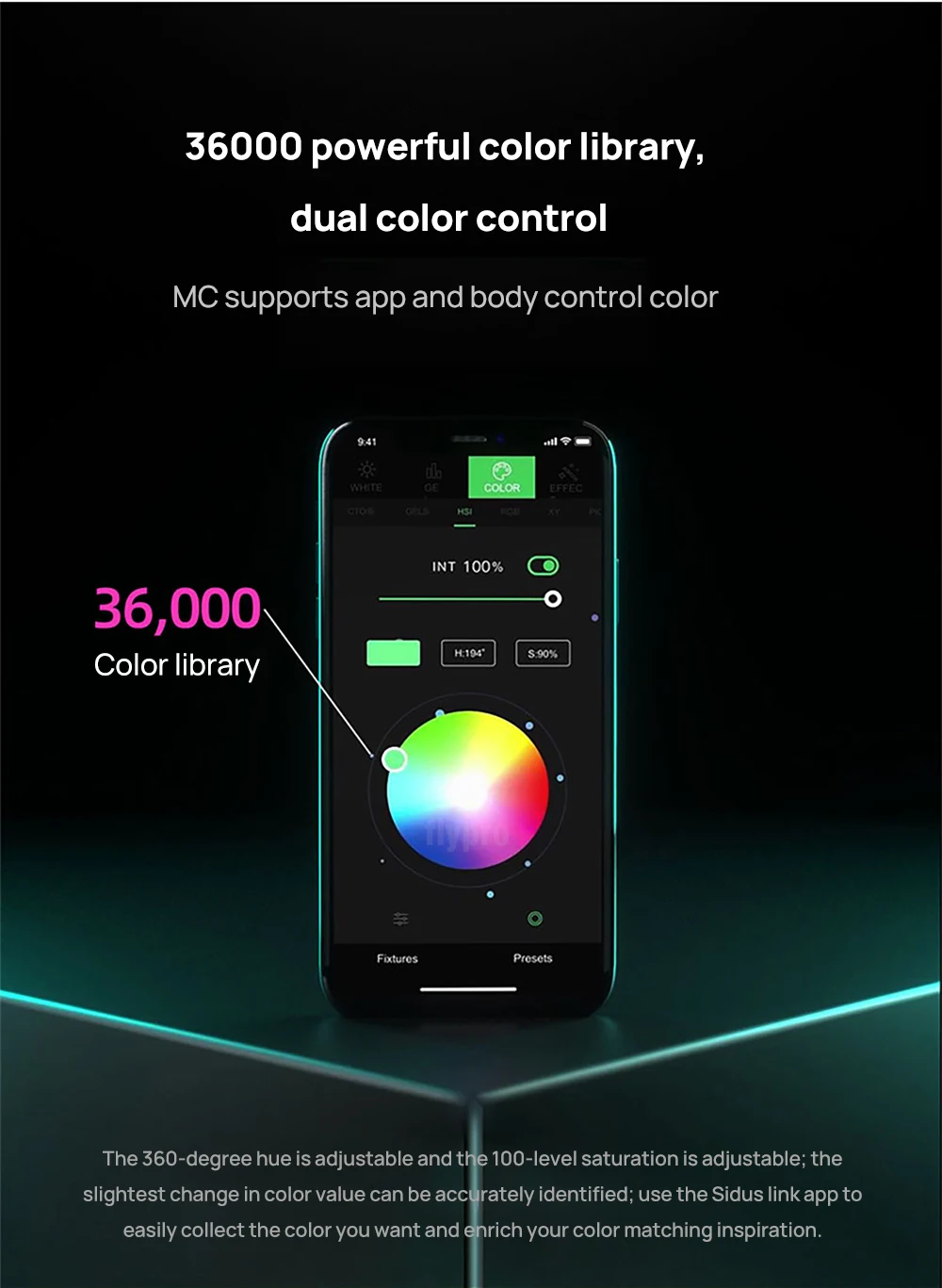 Освещение Aputure 4 RGBWW светодиодное освещение для видео 3200K 6500K RGB HSI/CCT/FX Селфи