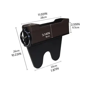 

Practical Car Seat Crevice Organizer with Cup Holder Front Seat Filler Leather G8TE