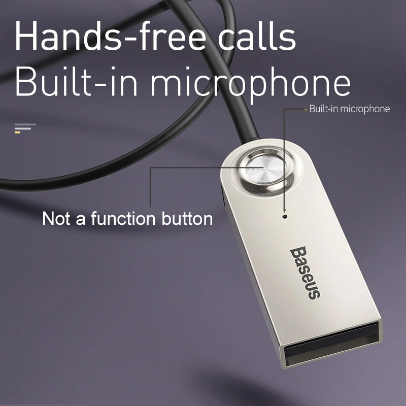 Baseus AUX Bluetooth адаптер автомобильный 3 5 мм Jack кабель программный ключ Handfree комплект
