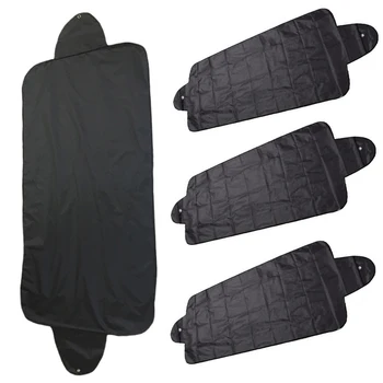 

Hot 70*145cm With Ears Foldable Dust Protector Smart Car Cover Anti Snow Windshield Exterior Protection Windscreen Cover For Car