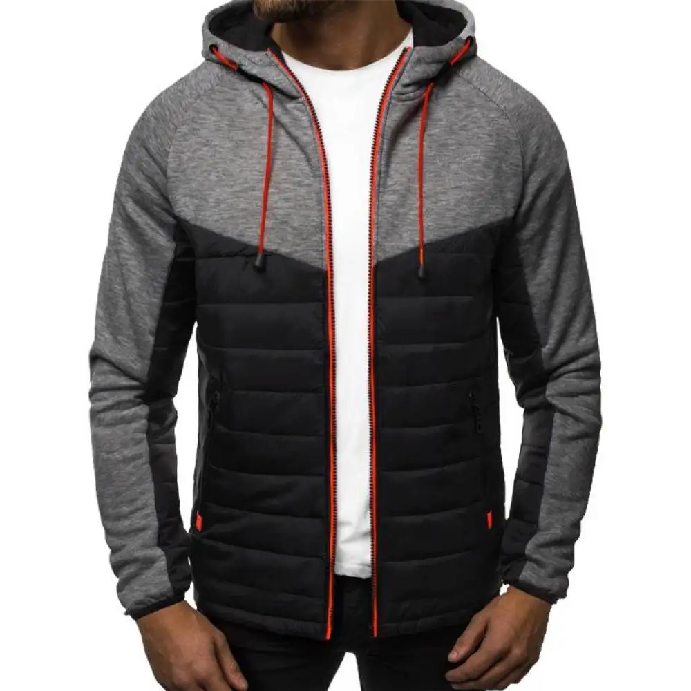 

Men Sportswear Jacket Hoodies Sweatshirts Casual Patchwork Raglan Sleeve Tracksuits Coat Autumn Winter Zipper Hoody Outerwear