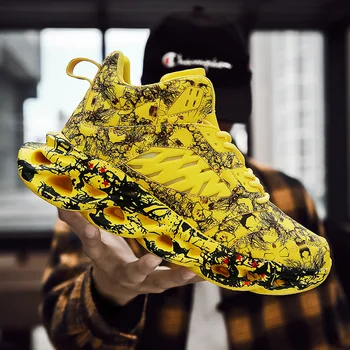 

Men's Casual Shoes Fashion Trend Sneakers For Men High Top Basketball Shoes Lace Up Vulcanize Shoe Tennis Masculino Big Size 47