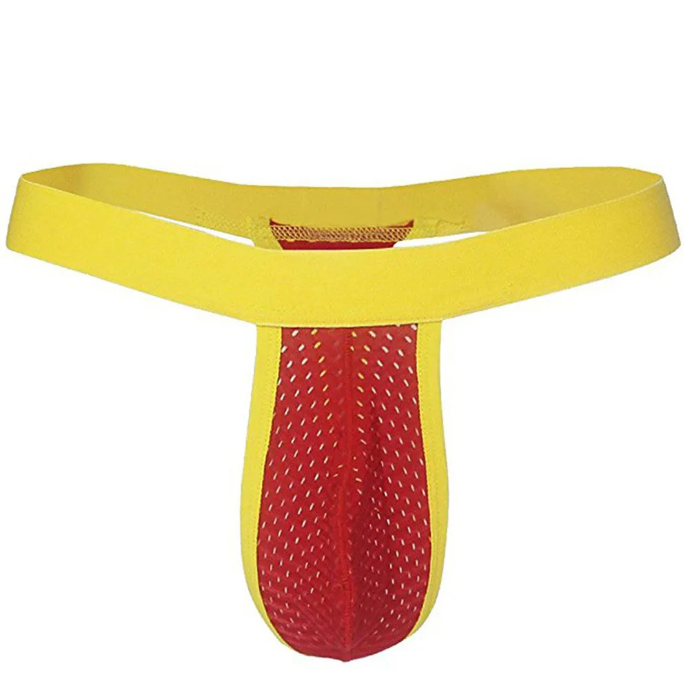 Стринги мужские сетчатые с заниженной талией пикантные дышащие трусы танга из