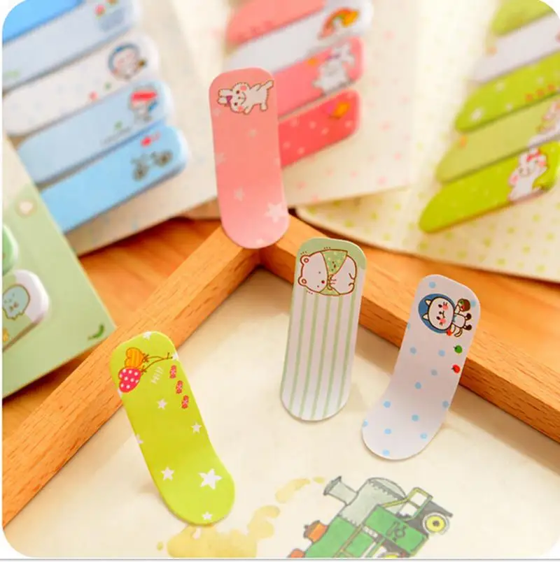 Cute   Bookmark Point Marker Hot Sales Stationery Products With Bowknot Animal Pattern Memo Pads Sticky Notes