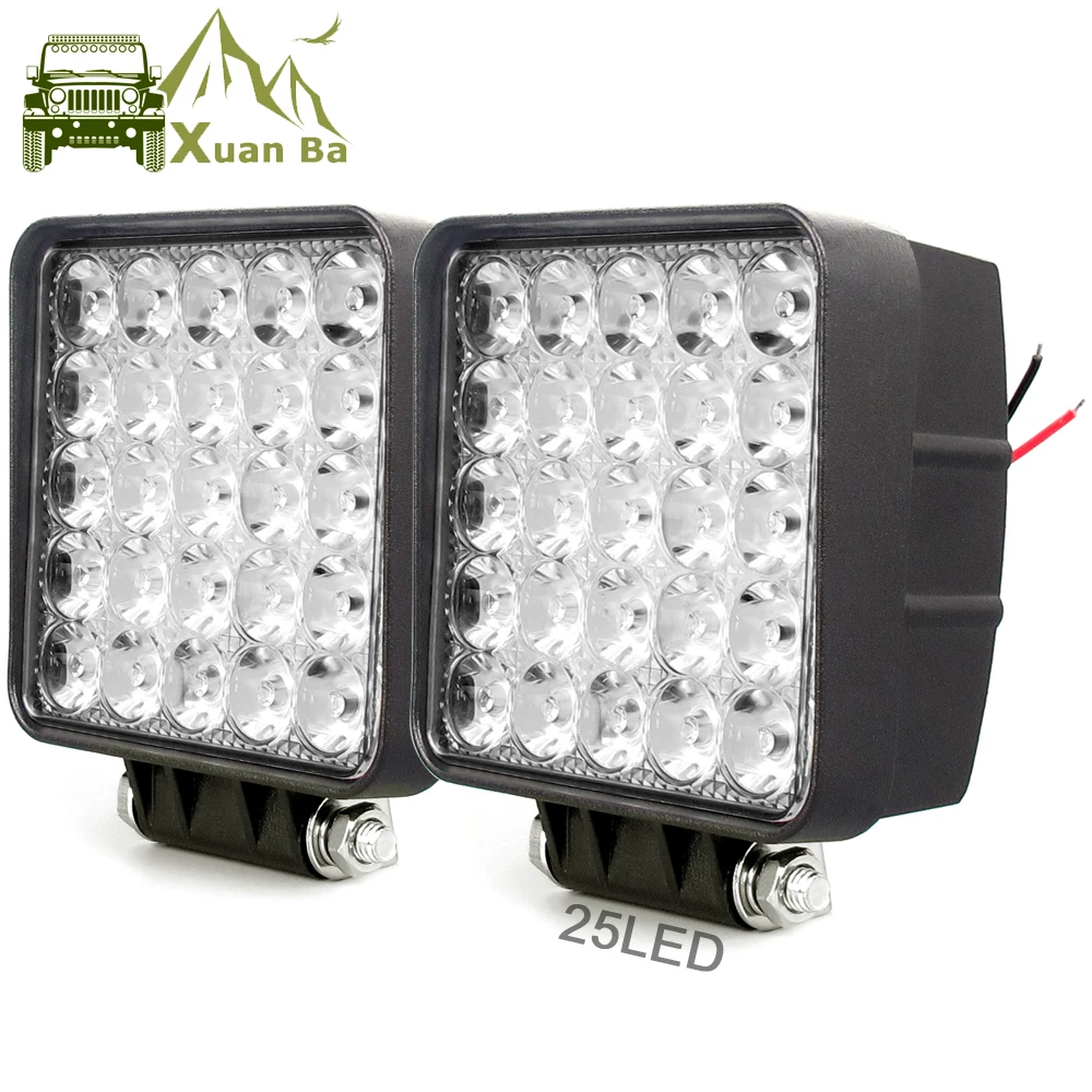 5 인치 광장 Led 작업 표시 줄 12V 24V 자동차 4x4 Offroad 오토바이..