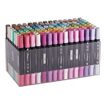 

Dual Head Marker Pen Watecolor Sketch Fineliners Drawing Materials Professional Color Art School Stationery Supplies Brush Pen