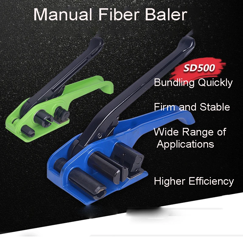 SD500 SD190 Manual Fiber Strapping Machine Manual Tightening Baler 19m Polyester Fiber Flexible Strapping Strapping Now